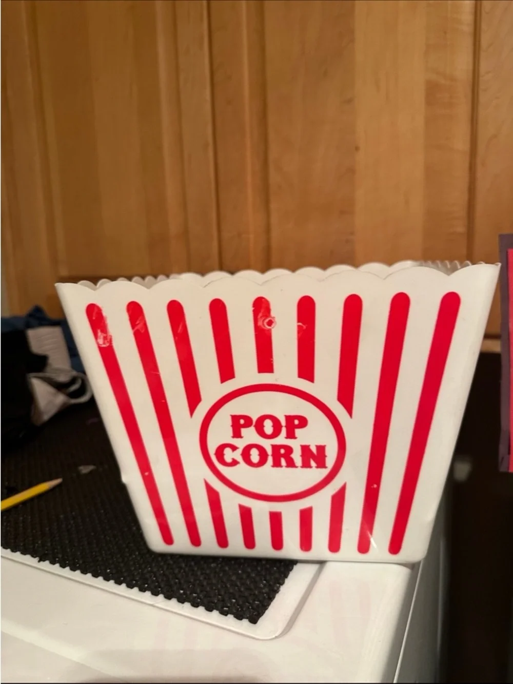 Popcorn/carnival Party supplies Box - Red and White